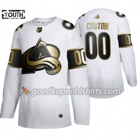 Colorado Avalanche Custom Adidas 2019-2020 Golden Edition Wit Authentic Shirt - Kinderen